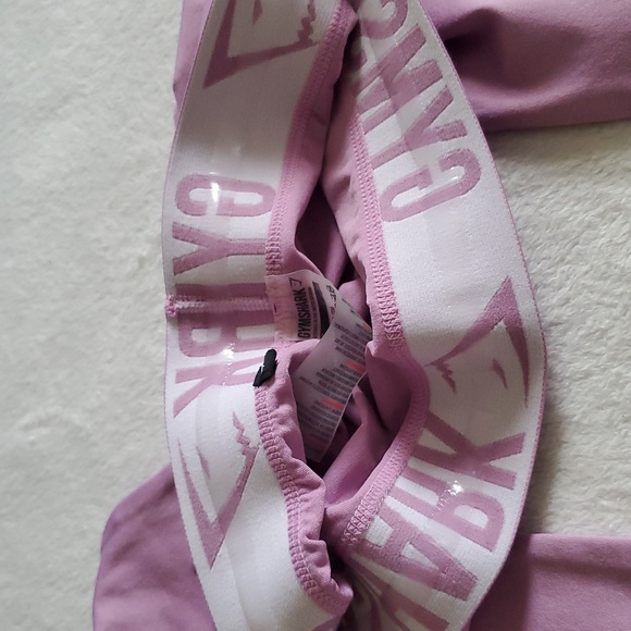 Gymshark Fit Leggings- Dash Pastel Grape/White Size Small. - Picture 7 of 9